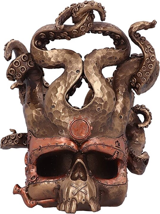 Stojan na lahev - Tentacled Steampunk Skull_1548882214