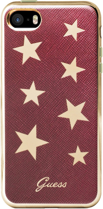 Guess Stars Soft TPU Pouzdro Red pro iPhone 5S/SE_2118518086