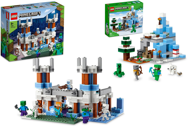 Extra výhodný balíček LEGO® Minecraft® 21186 Ledový zámek a 21243 Ledové hory_1302147964