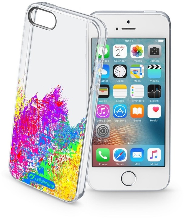 CellularLine STYLE průhledné gelové pouzdro pro Apple iPhone 5/5S/SE, motiv ART_1082280268