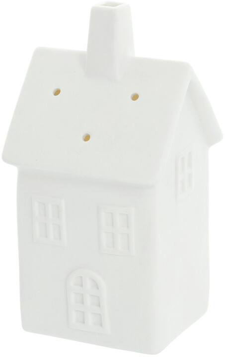 Retlux porcelánový domeček na čajovou svíčku, 15.5cm, bílá_627977370