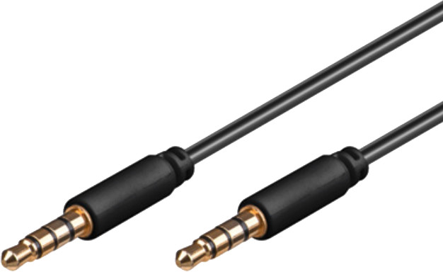 PremiumCord kabel Jack 3.5mm 4 pinový M/M 2 m pro Apple iPhone, iPad, iPod