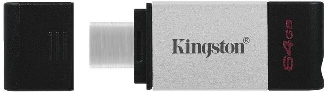 Kingston DataTraveler 80 - 64GB, černá/stříbrná_1224173255