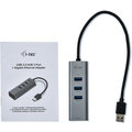 i-tec USB 3.0 Metal 3 port HUB Gigabit Ethernet 1x USB 3.0 na RJ-45 3x USB 3.0_1027797327