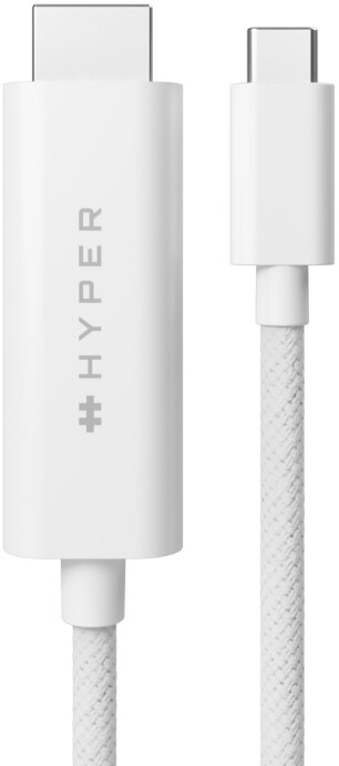 Hyper® kabel USB-C - HDMI, 4K, 2.5m, bílá_1992550012