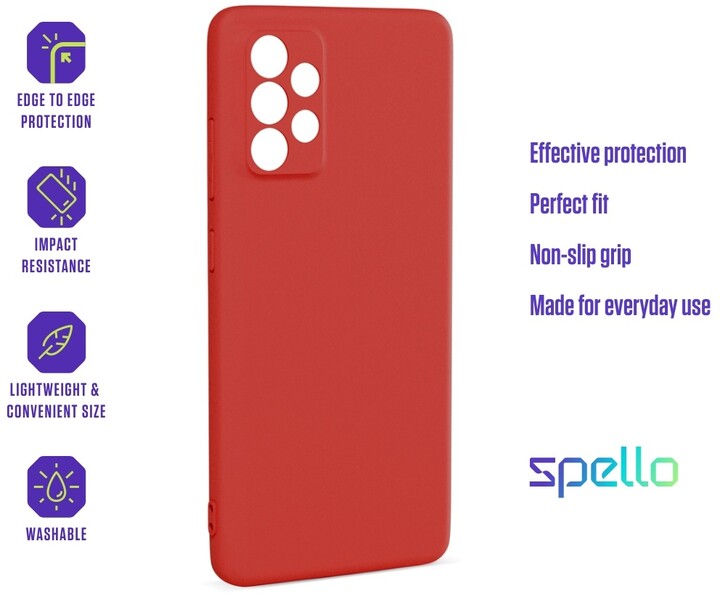 Spello by Epico silikonový zadní kryt pro Samsung Galaxy A54 5G, červená_643866871