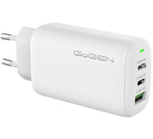 GoGEN síťová nabíječka ACHPD 365, 2x USB-C, USB-A, 65W, bílá GOGACHPD365W