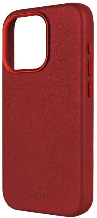 FIXED kožený zadní kryt MagLeather s podporou Magsafe pro Apple iPhone 15 Plus, červená_629102864