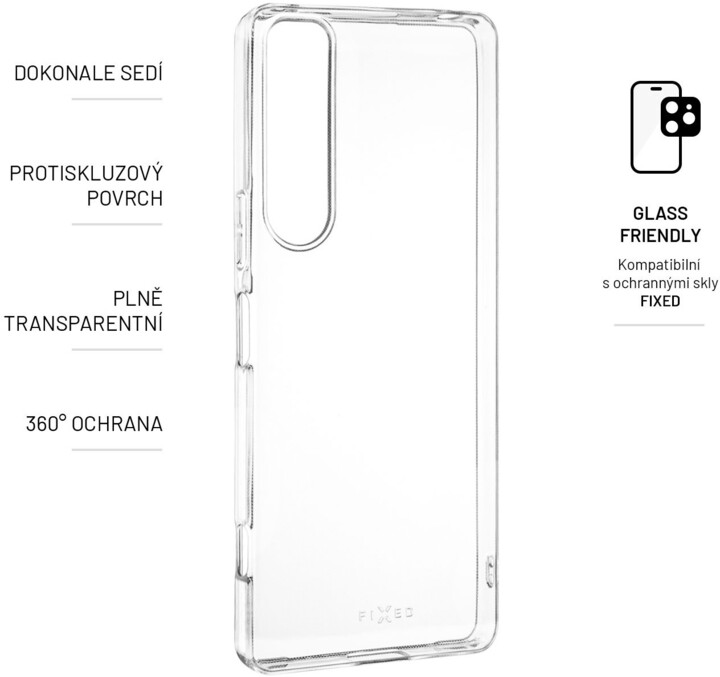 FIXED gelový zadní kryt pro Sony Xperia 1 IV, čirá_1990352638