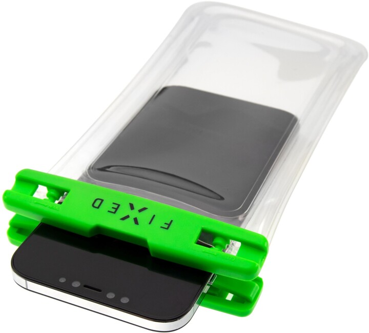 FIXED vodotěsné pouzdro Float Edge pro mobilní telefony, univerzální, IPX8, zelená_1154614798