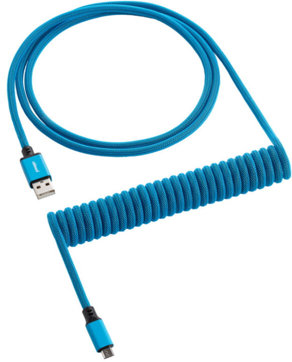 CableMod Classic Coiled Cable, micro USB/USB-A, 1,5m, Spectrum Blue_742255430