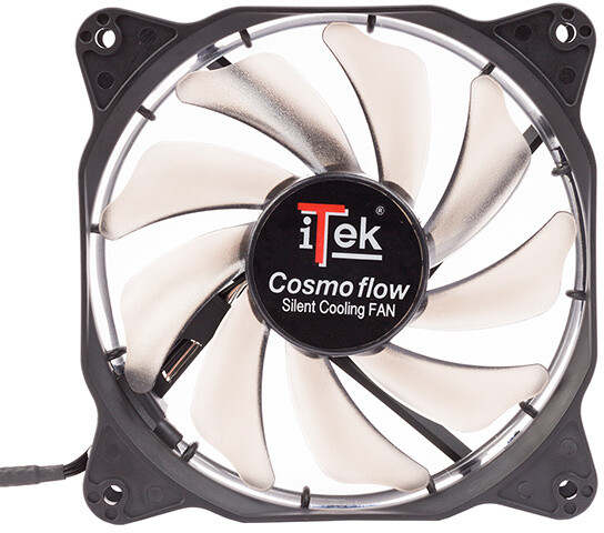 iTek Cosmo Flow - 120mm, White LED, 3+4pin, Silent_547382281