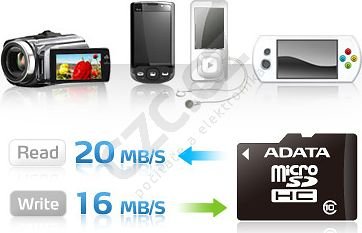 ADATA Micro SDHC 16GB Class 10 + USB čtečka_976132338