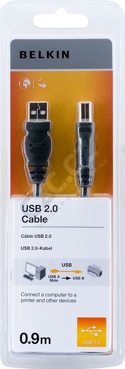 Belkin USB 2.0 kabel A-B, řada standart, 0.9 m_1845113721