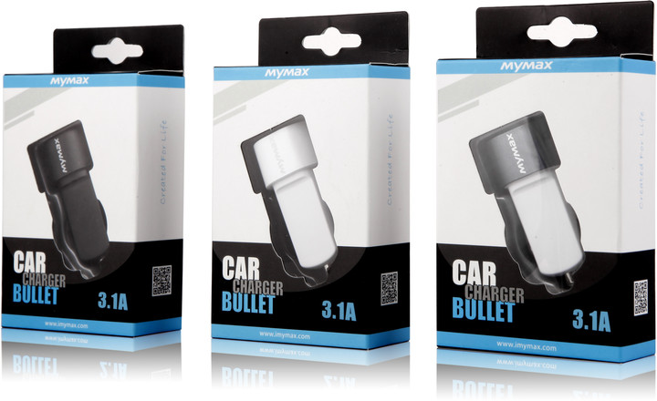 iMyMax Bullet Car Charger 3,1A, černá_1646707853