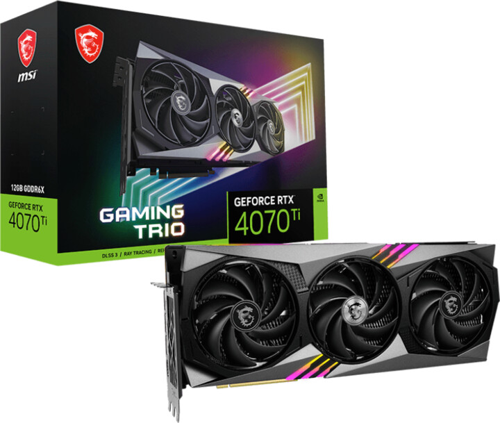 MSI GeForce RTX 4070 Ti GAMING TRIO 12G, 12GB GDDR6X_2051994543