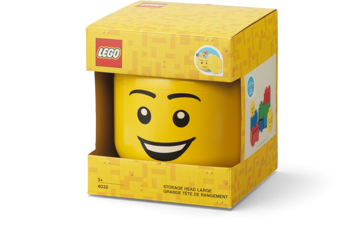 Úložný box LEGO Hlava - šťastný chlapec (L)_184045854