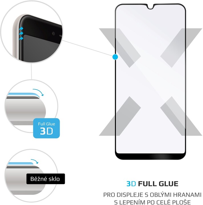 FIXED sklo 3D Full-Cover pro Samsung Galaxy A20e, s lepením přes celý displej, černá_1239260344