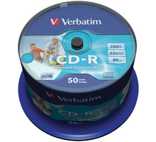 Verbatim CDR 52x 80 minut spindl inkjet printable ID Branded 50ks_379826355