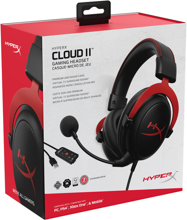 HyperX Cloud II, červená_1782079889