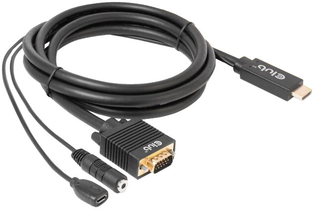 Club3D kabel HDMI na VGA, M/M, 28AWG, 2m_1352930346