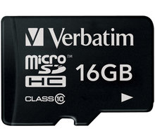 Verbatim Micro SDHC 16GB Class 10 44010