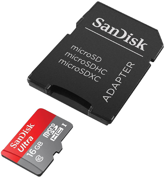 SanDisk Micro SDHC Ultra Android 16GB 80MB/s UHS-I + SD adaptér_434450441