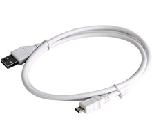 Gembird CABLEXPERT kabel USB A Male/Micro B Male 2.0, 0,5m, High Quality, bílá CCP-mUSB2-AMBM-W-0.5M