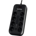 CyberPower Surge Buster, 8x zásuvky, 2x USB, černá_1447141370