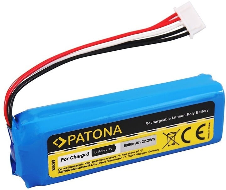 Patona baterie pro reproduktor JBL Charge 3, 6000mAh, 3,7V Li-Pol_1233851154