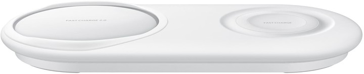 Samsung duální QI bezdrátová nabíječka pro mobil a Samsung hodinky, bílá_432894123
