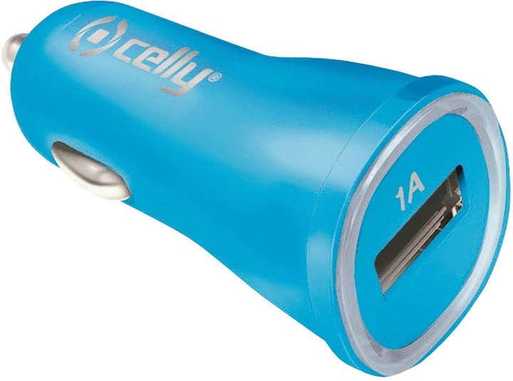 CELLY autonabíječka s USB výstupem, 1A, modrá, blister_451601335