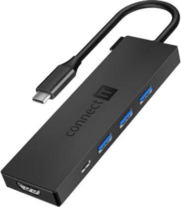 CONNECT IT USB-C hub, 5v1 (USB-C,3xUSB-A,HDMI), externí, černá_1249618179