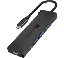 CONNECT IT USB-C hub, 5v1 (USB-C,3xUSB-A,HDMI), externí, černá_1249618179
