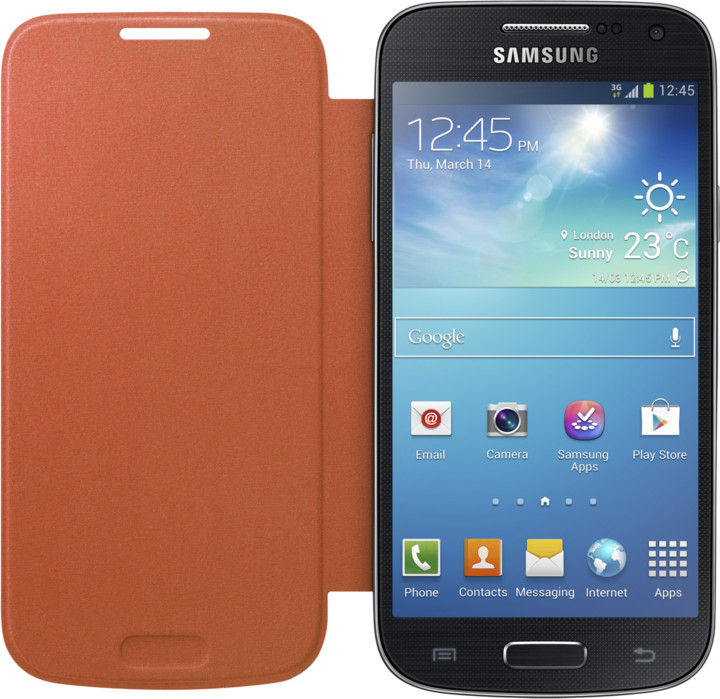 Samsung flipové pouzdro EF-FI919BO pro Galaxy S4 mini, oranžová_270992099