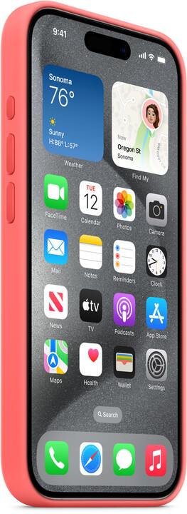 Apple Silikonový kryt s MagSafe pro iPhone 15 Pro, světle melounová_229731517