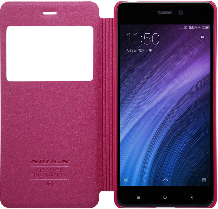 Nillkin Sparkle Leather Case pro Xiaomi Redmi 4 Pro, červená_1688950449