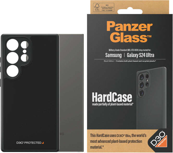 PanzerGlass ochranný kryt HardCase D3O pro Samsung Galaxy S24 Ultra, Black edition_849108244