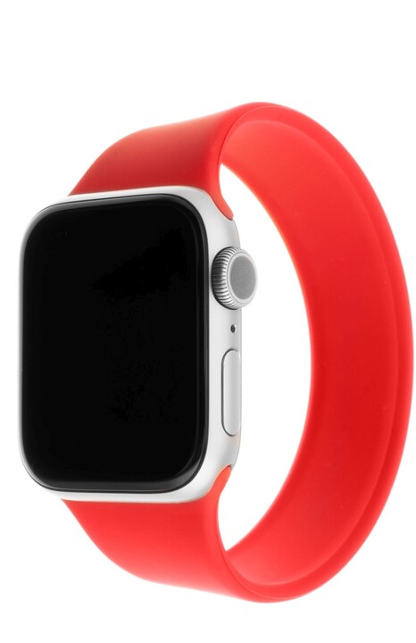 FIXED silikonový řemínek pro Apple Watch, 38/40mm, elastický, velikost XL, červená_260986100