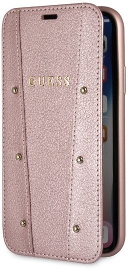 GUESS Kaia Book Case pro iPhone 7/8 Plus, růžovo/zlatá_1960612526