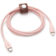 Belkin kabel DuraTek USB-C - Lightning, M/M, opletený, s řemínekm, 1.2m, růžová