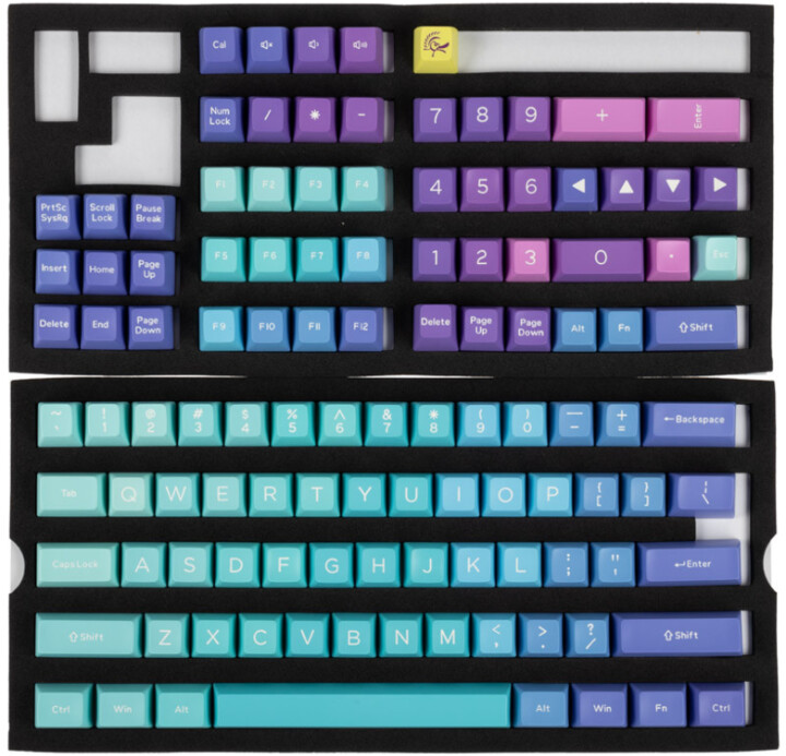 Ducky Azure SA, 108 kláves, ABS, modré/fialové/růžové_51952246
