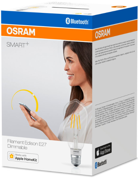 Osram Smart+ Filament Edison60 - LED žárovka Apple HomeKit, 5,5W, E27_1354225193