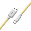 CableMod Pro Coiled Cable, USB-C/USB-A, 1,5m, Lemon Ice_2035460246