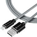 Tactical kabel Fast Rope Aramid USB-A - Lightning, MFI, 2m, šedá