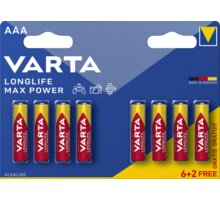 VARTA baterie Longlife Max Power AAA, 6+2ks 4703101448