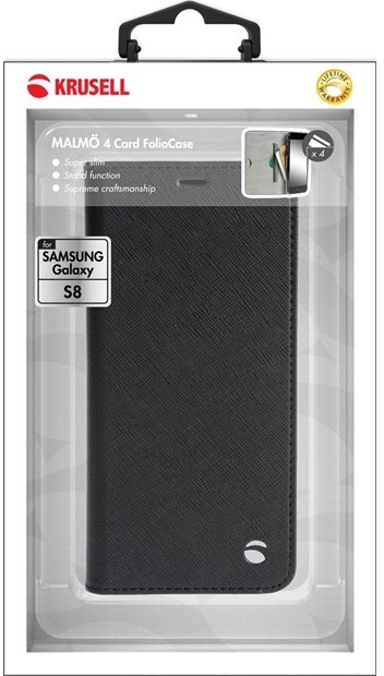 Krusell MALMÖ 4 Card FolioCase flipové pouzdro pro Samsung Galaxy S8, černá_1850869713