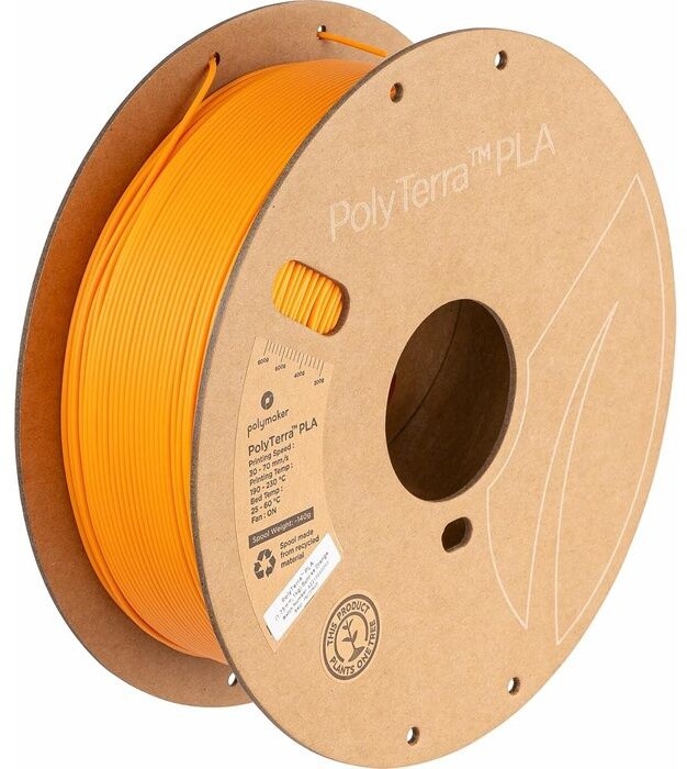 Polymaker tisková struna (filament), PolyTerra PLA, 1,75mm, 1kg, oranžová_887084709