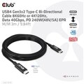 Club3D kabel USB4 Gen3x2, 8K@60Hz, Power Delivery 240W, 3m, černá_336757984