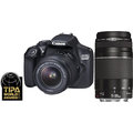 Canon EOS 200D + 18-55mm DC III + 75-300mm DC III, černá